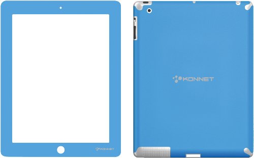 Konnet Stil Shield Pack – Color Series Displayschutzfolie für iPad 4/iPad 2 – Blau (kn-5122) von Konnet