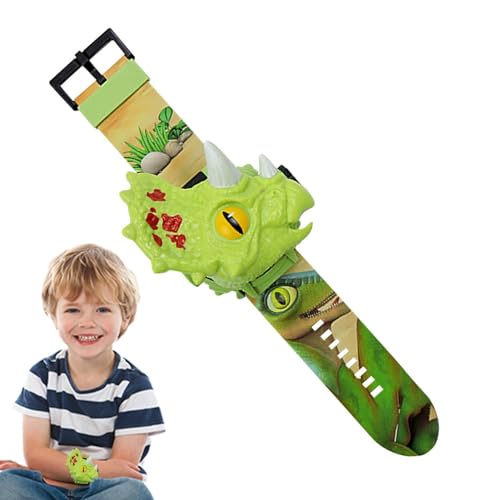 Krujecnt Dinosaurier-3D-Projektor-Uhr-Spielzeug - 24 Muster Dinosaurier Projektor Uhren Spielzeug - Dinosaurier-Muster-Taschenlampe, Lernspielzeug, Geschenk für Kinder von Krujecnt
