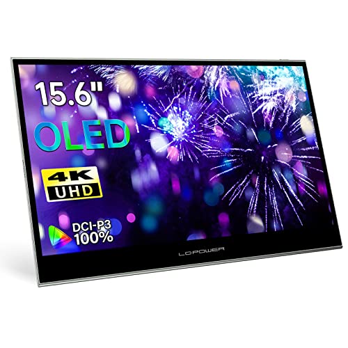 LC-Power Portabler 15,6" 4K UHD Monitor – OLED-Panel, 1ms, Touchscreen, Schutzhülle & Standfuß inklusive,LC-M16-4K-UHD-P-OLED von LC-POWER