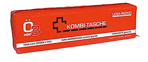 LEINAWERKE 33058 Mini-Kombitasche ÖNORM Ö3 Mini schwarz - weiß/rot, ohne Klett, 5 Stk. von LEINA-WERKE