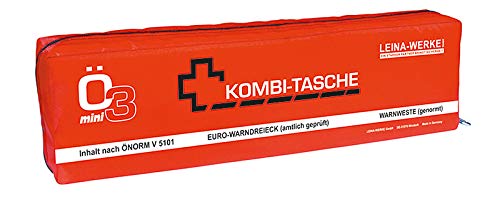 LEINAWERKE 33062 Mini-Kombitasche ÖNORM Ö3 Mini schwarz - weiß/rot, mit Klett, 5 Stk. von LEINA-WERKE