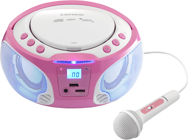 LENCO SCD-650 inkl. Mikrofon Radiorecorder, Pink von LENCO