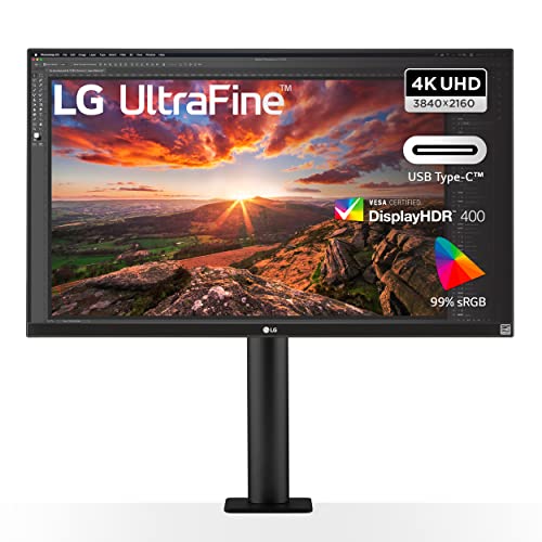 LG Ultrafine Ergo Monitor 27UN880-B 68,4 cm - 27 Zoll, 4K UHD, IPS-Panel, ergonomischer Standfuß, Schwarz von LG Electronics