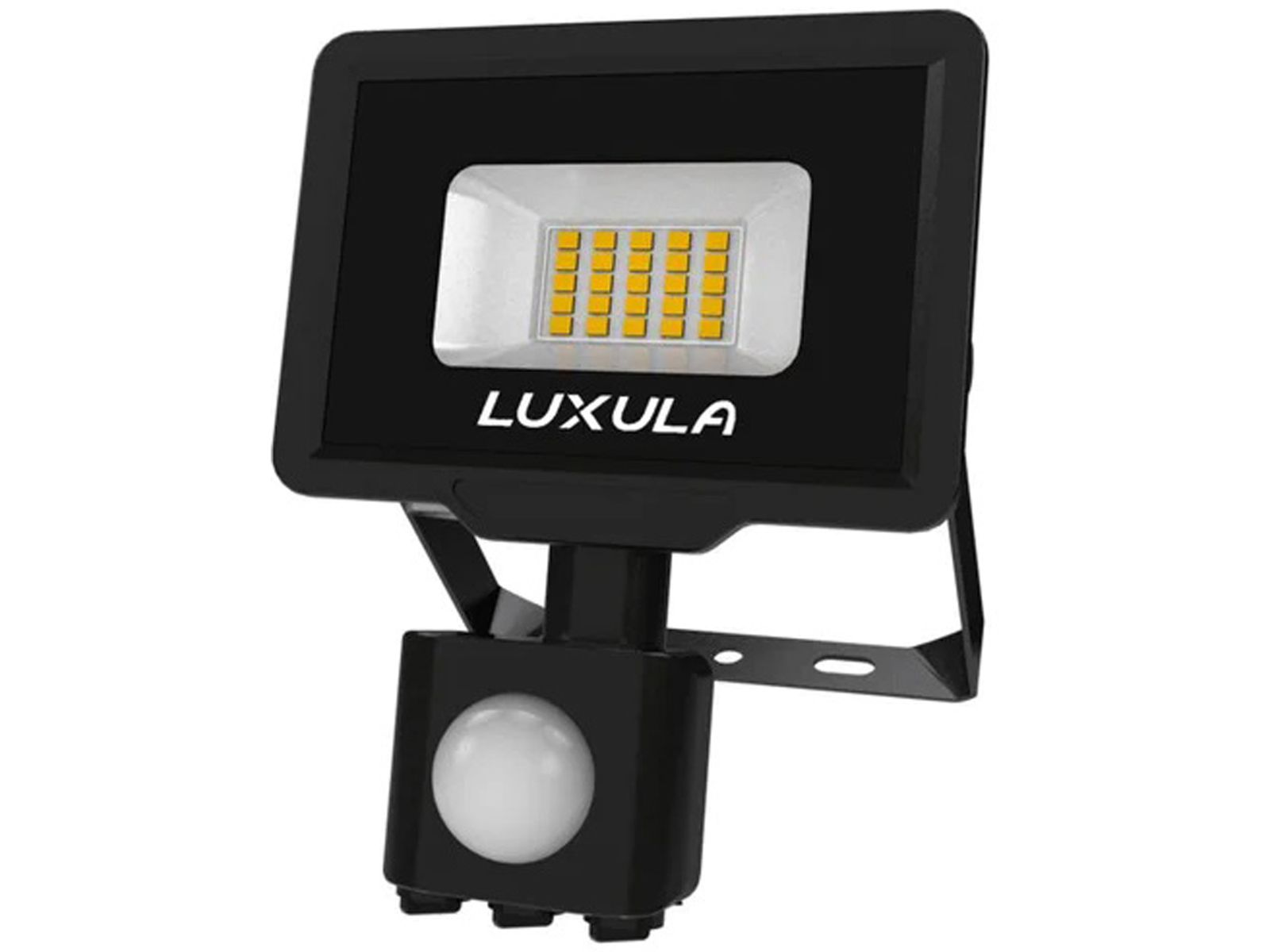LUXULA LED-Fluter mit Bewegungsmelder, EEK: F, 20W, 2000lm, 3000K, schwarz von LUXULA