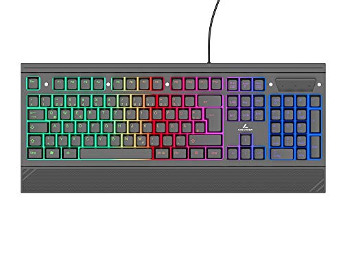 LYCANDER Gaming Keyboard Germany, Wired Keyboard - 19 anti-ghosting keys, 1.8m cable, rainbow backlight von LYCANDER