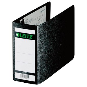 LEITZ 1078 Ordner schwarz marmoriert Karton 7,8 cm DIN A6 quer von Leitz