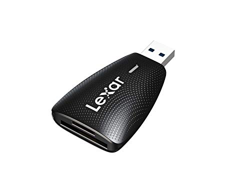 Lexar Multi-Card 2-in-1 USB 3.1 Externe Kartenlesegeräte, Bis zu 312 MB/s für UHS-I UHS-II SD Karte und Micro SD Karte, Kartenleser USB kompatibel mit USB 3.0/2.0, Karten Adapter (LRW450UBAMZN) von Lexar