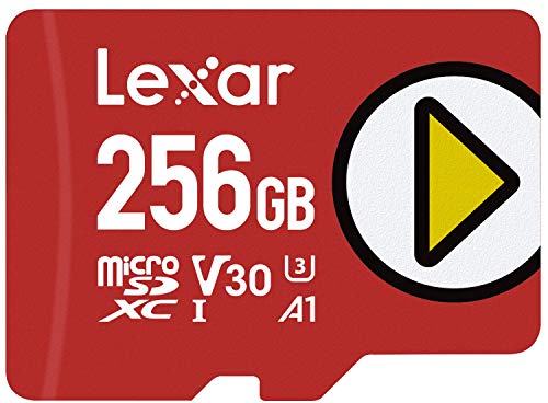 Lexar Play Micro SD Karte 256GB, microSDXC UHS-I Karte, Bis Zu 150MB/s Lesegeschwindigkeit, Speicherkarte Micro SD, TF Karte Kompatibel mit Switch, Handys und Tablets (LMSPLAY256G-BNNAG) von Lexar