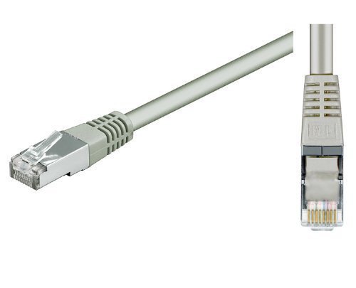 Ligawo 1011044.0 Patchkabel Cat5e, 5m geschirmt F/UTP für DSL Ethernet LAN Netzwerk grau von Ligawo