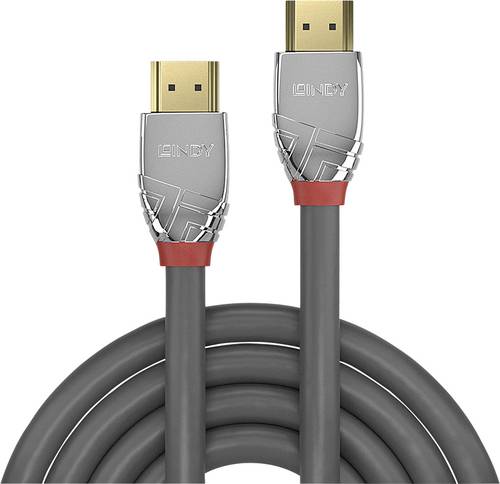 LINDY HDMI Anschlusskabel HDMI-A Stecker, HDMI-A Stecker 10.00m Grau 37876 HDMI-Kabel von Lindy