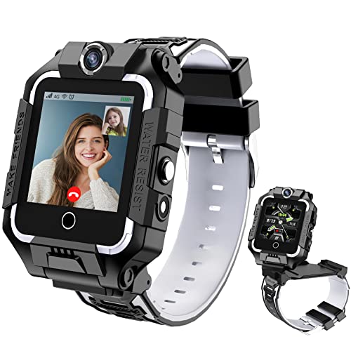 LiveGo 4G Kinder-Smartwatch mit GPS-Tracker und Anrufen, HD-Touchscreen, Kinder-Handyuhr, kombiniert SMS, Videoanruf, SOS, Schrittzähler, 4G-Smartwatch für Kinder, Jungen, Mädchen, 6–12(t10 schwarz) von LiveGo