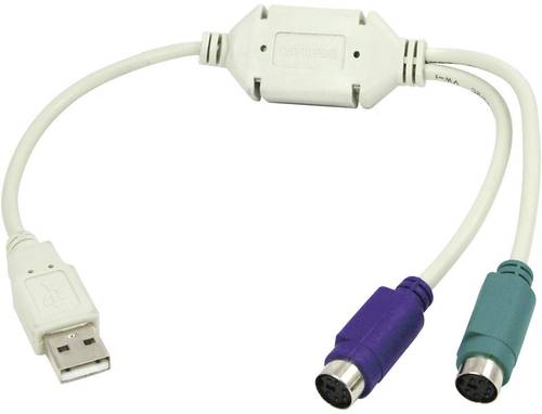 LogiLink USB 1.1 Anschlusskabel [1x USB 1.1 Stecker A - 2x PS/2-Buchse] von Logilink