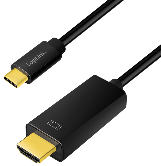 LogiLink USB-C - HDMI Anschlusskabel, 1,8 m, schwarz von Logilink