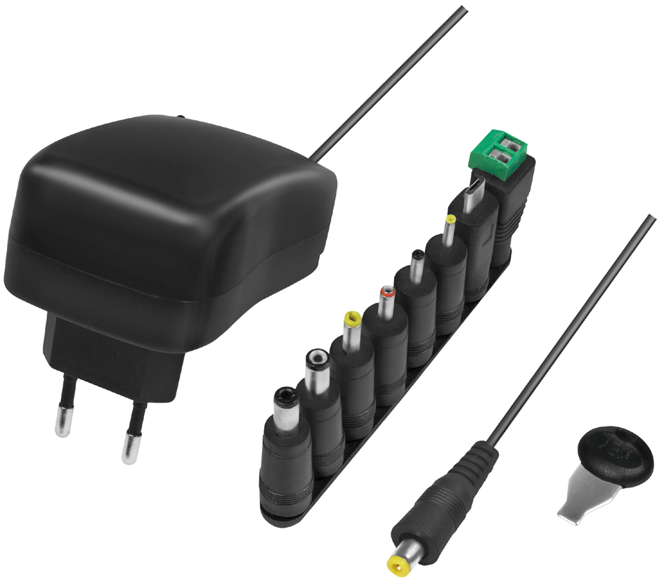 LogiLink Universal Netzteil mit USB-Port, 24 Watt, schwarz von Logilink