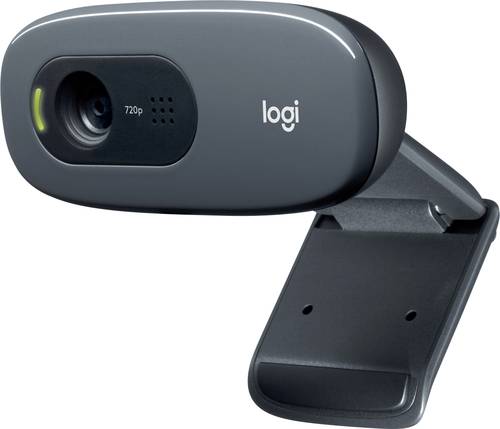 Logitech C270 HD-Webcam 1280 x 720 Pixel Standfuß, Klemm-Halterung von Logitech