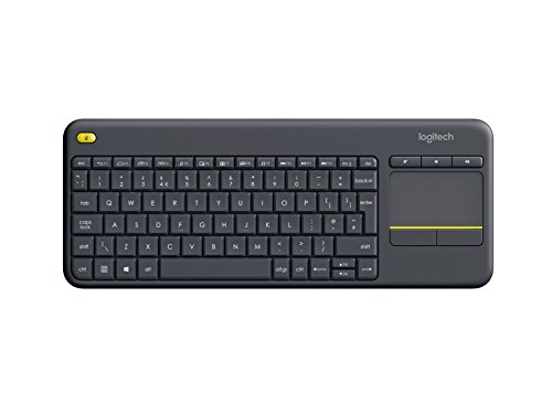 Logitech K400 Plus Kabellose Touch-TV-Tastatur mit integriertem Touchpad, Englishes QWERTY-Layout - Schwarz von Logitech