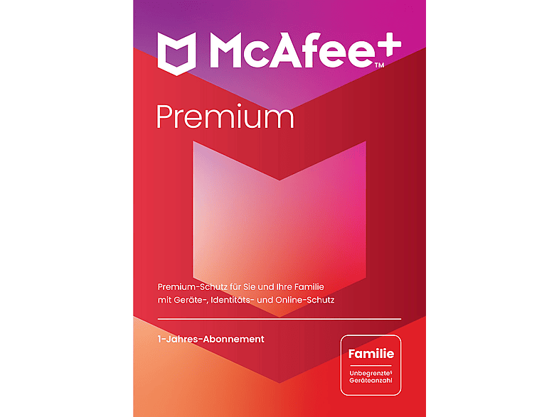 MCAFEE+ PREMIUM - FAMILY, 1 Jahr, Code in einer Box [PC, iOS, Mac, Android] [Multiplattform] von MCAFEE