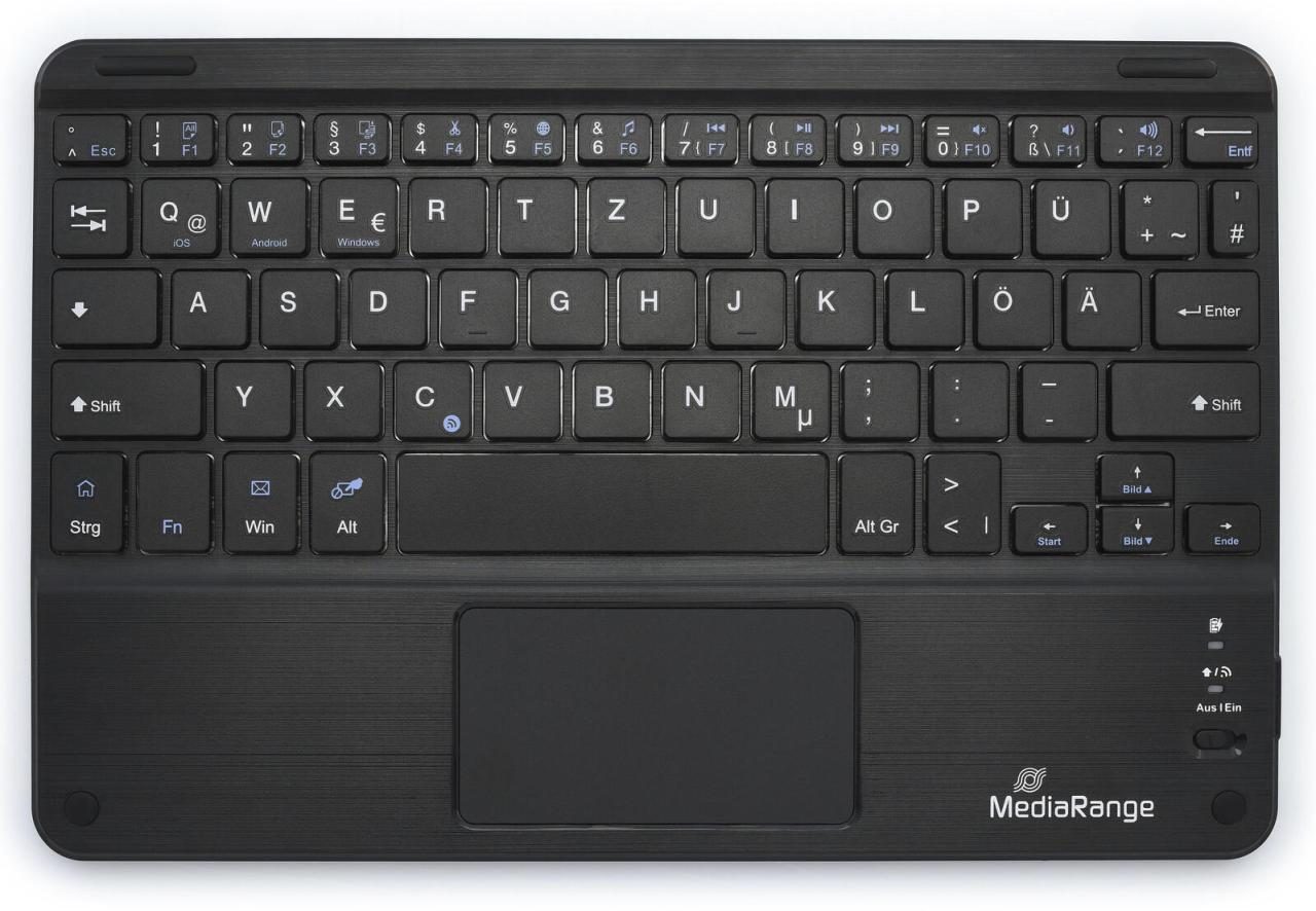 MediaRange Tastatur kabellos MROS130 schwarz von MEDIARANGE