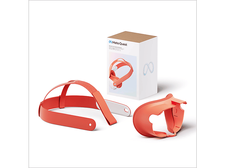 META Headset-Einlagen und -Riemen für Meta Quest 3 (Blood Orange) Zubehör VR Brille von META