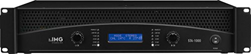 IMG STAGELINE STA-1000 Professionelle Stereo PA-Verstärker mit integrierter Frequenzweiche und Limiter schwarz von MONACOR