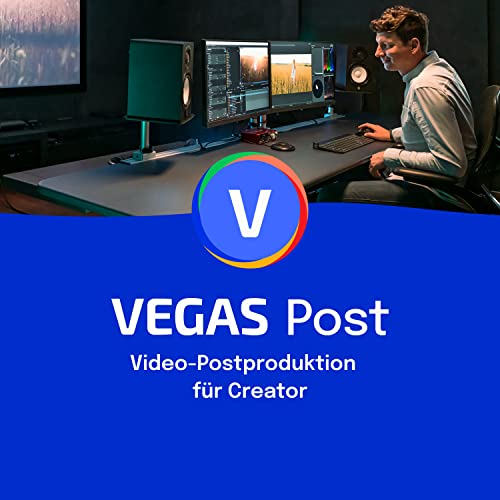 VEGAS Post 20 - Videonachbearbeitung für Kreative | Videobearbeitungssoftware | Videoschnittsoftware | Windows 10/11 PC | 1 Lizenz | Post | PC Aktivierungscode per Email von Magix