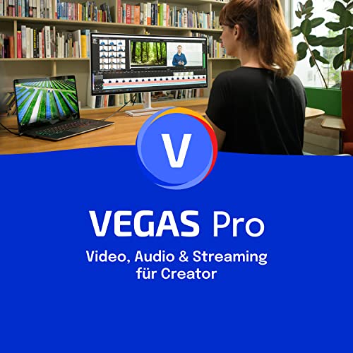 VEGAS Pro 20 - Video, Audio & Streaming für Kreative | Videobearbeitungssoftware | Videoschnittsoftware | Windows 10/11 PC | 1 Lizenz | Pro | PC Aktivierungscode per Email von Magix