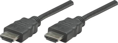 Manhattan HDMI Anschlusskabel HDMI-A Stecker, HDMI-A Stecker 1.00m Schwarz 308816 High Speed-HDMI HD von Manhattan