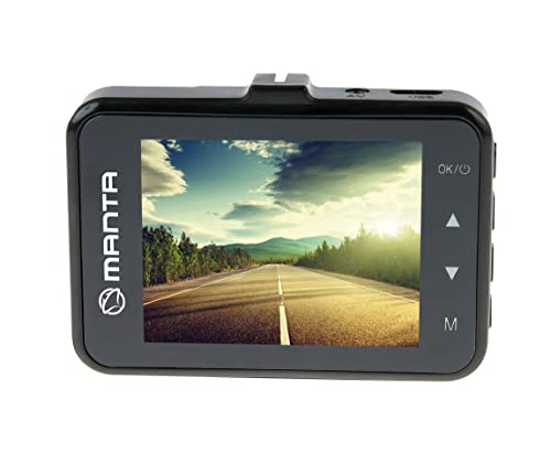 MANTA Dashcam Auto Vorne Autokamera 720P HD Loop-Aufnahm LCD 2,4" Display Automatische Aufnahme miniUSB - Dashcam für Autos mit G-Sensor DVR302H von Manta