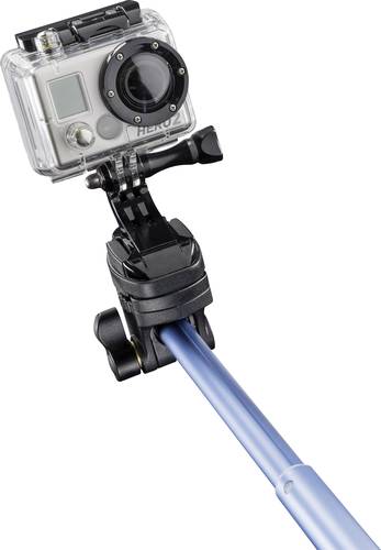 Mantona Handstativ Selfie Stick 8cm 1/4 Zoll Blau inkl. Handschlaufe von Mantona