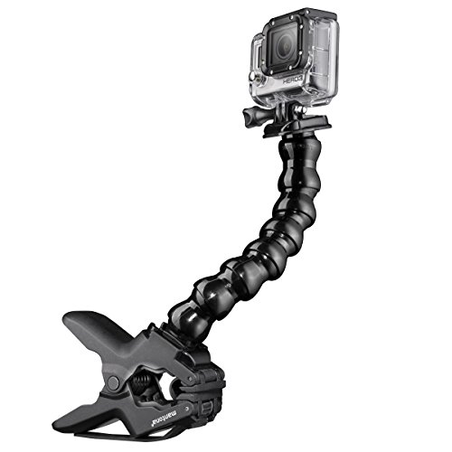 Mantona Maxi Auslegearm mit Klemme (geeignet für GoPro Hero 11 10 9 8 7 6 5 4 3+ 3 2 1, Session und andere kompatible Action Cams, sicherer Halt an Rohren und anderen Gegenständen bis 50 mm) von Mantona