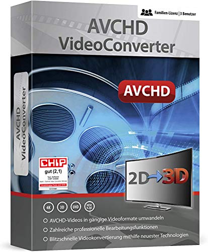AVCHD Video Converter - Umwandlung, Bearbeitung, Konvertierung für über 50 Formate in jedes beliebige Video und Audio Format - gutes Programm zur Unterstützung beim Video Schnitt - für Windows 11, 10 / 8.1 / 8 / 7 von Markt + Technik