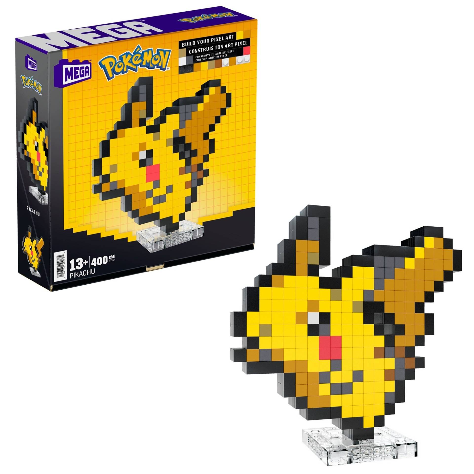 MEGA Pokémon Pikachu Pixel Art, Konstruktionsspielzeug von Mattel