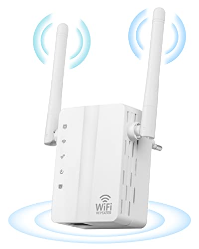 Maxesla WiFi-Signalverstärker – WLAN-Repeater 300 Mbps 2,4 GHz WLAN-Verstärker mit Ethernet WAN/LAN, Unterstützung für Dual-Antennen Ap/Repeater, WiFi-Extender von Maxesla