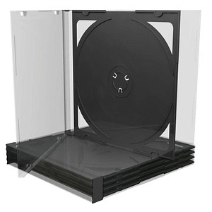 MediaRange 2er CD-/DVD-Hüllen Jewel Cases schwarz, 5 St. von MediaRange