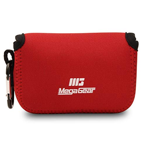 MegaGear MG720 Ultraleichte Kameratasche aus Neopren kompatibel mit Panasonic Lumix DC-TZ95, DC-TZ90, DMC-TZ100 - Rot von MegaGear