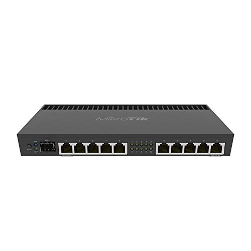 Mikrotik RB4011IGS+RM Gigabit-Ethernet-Router, Schwarz von MikroTik