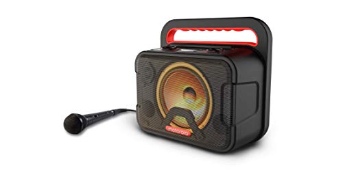 Motorola Sound ROKR 810 / Sonic Maxx 810 - Kabelloser Lautsprecher - 40 Watt - Bluetooth 5.0 - LED - Karaoke-Mikrofon - Wasserdicht - Schwarz von Motorola Sound