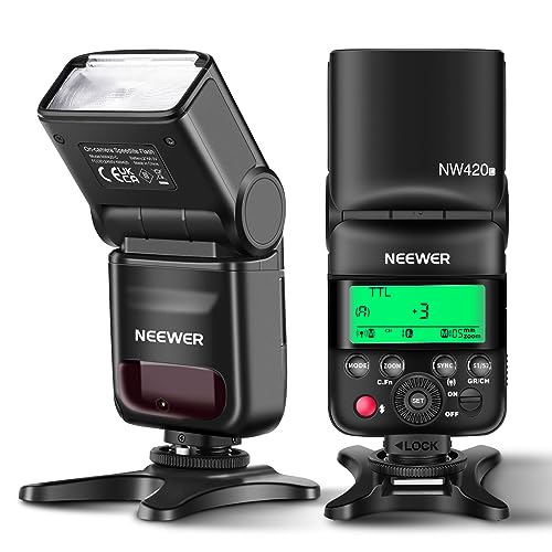 NEEWER NW420-C Mini TTL Speedlite Blitzgerät, Kamera Blitz Flash mit Master/Slave Mod.Diese Blitzlicht mit GN36 HSS Rear Curtain Sync, kamerablitz kompatibel mit Canon DSLR Kameras von NEEWER
