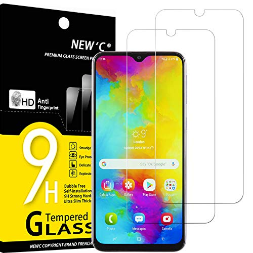 NEW'C 2 Stück, Panzer Schutz Glas für Samsung Galaxy M20, Frei von Kratzern, 9H Härte, HD Displayschutzfolie, 0.33mm Ultra-klar, Ultrabeständig von NEW'C