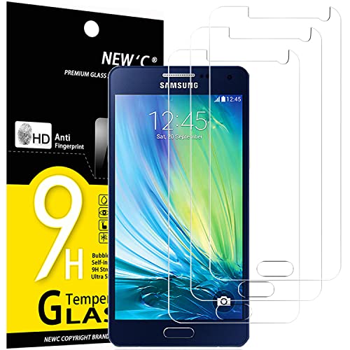 NEW'C 3 Stück, Panzer Schutz Glas für Samsung Galaxy A5 2015, Frei von Kratzern, 9H Härte, HD Displayschutzfolie, 0.33mm Ultra-klar, Ultrabeständig von NEW'C