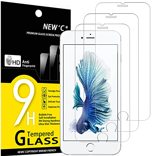 NEW'C 3 Stück, Panzer Schutz Glas für iPhone 6 Plus, iPhone 6s Plus, Frei von Kratzern, 9H Härte, HD Displayschutzfolie, 0.33mm Ultra-klar, Ultrabeständig von NEW'C
