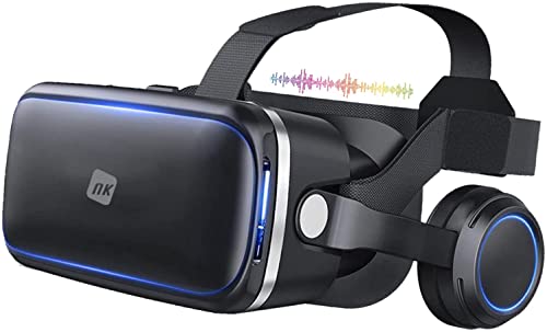 NK 3D VR Brille - Smartphone, Intelligente, Audio für Smartphone, 11,9 cm (4,7 Zoll) - 6,53 Zoll, Blickwinkel 90-100 Grad, 360º, Objektiv, Verstellbarer Pupille (Schwarz) von NK