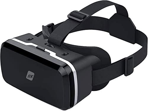 NK Smartphone 3D VR Brille - Smartphone Virtual Reality Smart Glasses 4.7" - 6.53", Betrachtungswinkel 90-100 Grad, 360° Drehung, verstellbare Linse und Pupillenanpassung - Schwarz von NK