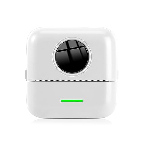 NK Tragbarer Fotodrucker – kabelloser Mini-Thermodrucker für Mobilgeräte, inklusive Papierrolle und USB-Kabel, kompatibel mit iOS und Android, weiße Farbe von NK