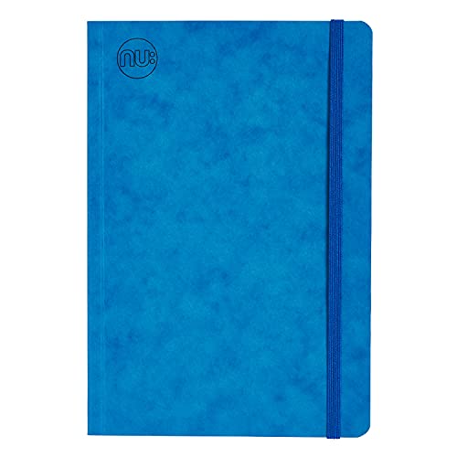 NU Notizbücher – Craze Cloud Range – A5-Tagebuch – Tagebuchbedarf – Schreibwaren-Notizbücher – linierter Notizblock – Blau – 160 Seiten, NU003960-FSC-BL von NU