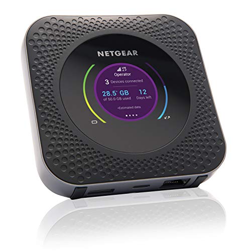NETGEAR Nighthawk Mobiler WLAN Router MR1100 | tragbares Wlan für unterwegs | 4G LTE Router | bis 1 GBit/s | Hotspot für 20 Geräte | für jede SIM-Karte ohne Vertrag freigeschaltet von Netgear