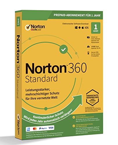 NORTON 360 STANDARD *1-Gerät / 1-Jahr* inkl. 10GB PC/Mac von Norton Lifelock