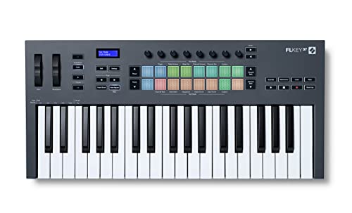Novation FLkey 37 MIDI-Controller-Keyboard – Nahtlose Integration in FL Studio mit Akkord- und Skalenmodus. Sämtliche Software, die du für die Musikproduktion benötigst von Novation