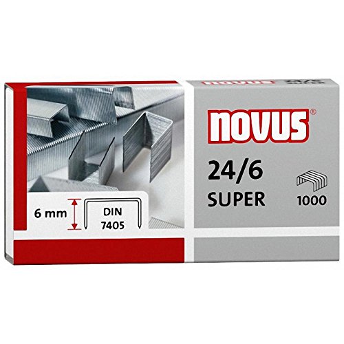 Heftklammern NOVUS, 24/6 SUPER, verzinkt, PG/1000St von Novus