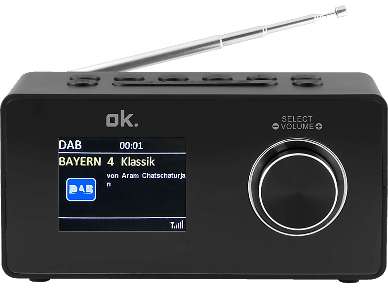 OK. OCR 430-B Radiowecker, FM, DAB+, Bluetooth, Schwarz von OK.
